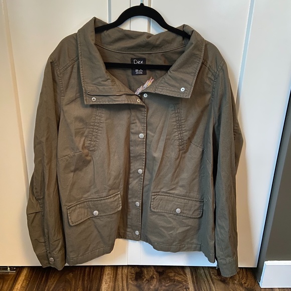 Dex Women's Utility Jacket, Embroidered Back, 1X - Picture 3 of 5